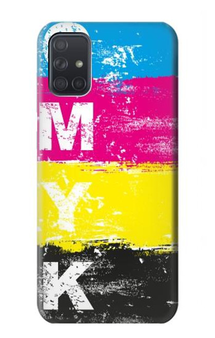 S3930 Clé jaune cyan magenta Etui Coque Housse pour Samsung Galaxy A71 5G