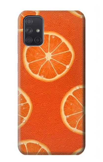 S3946 Motif orange sans couture Etui Coque Housse pour Samsung Galaxy A71 5G