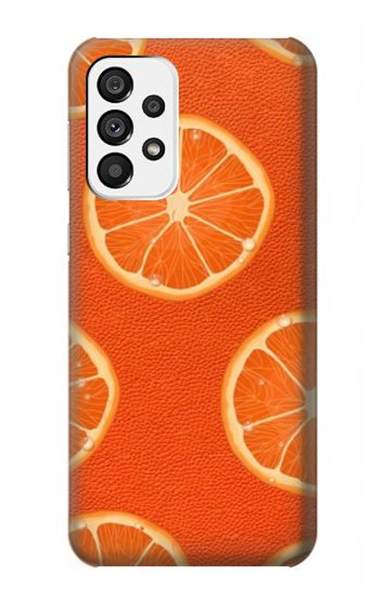 S3946 Motif orange sans couture Etui Coque Housse pour Samsung Galaxy A73 5G