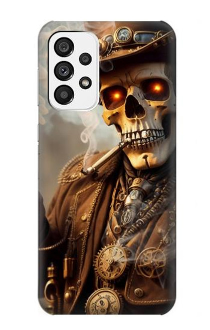 S3949 Crâne Steampunk Fumer Etui Coque Housse pour Samsung Galaxy A73 5G