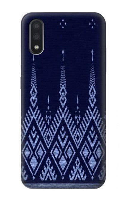 S3950 Motif textile thaïlandais bleu Etui Coque Housse pour Samsung Galaxy A01