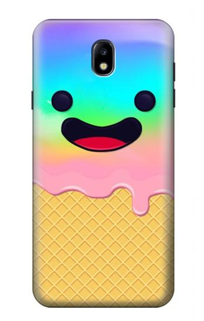 S3939 Sourire mignon de crème glacée Etui Coque Housse pour Samsung Galaxy J7 (2018), J7 Aero, J7 Top, J7 Aura, J7 Crown, J7 Refine, J7 Eon, J7 V 2nd Gen, J7 Star