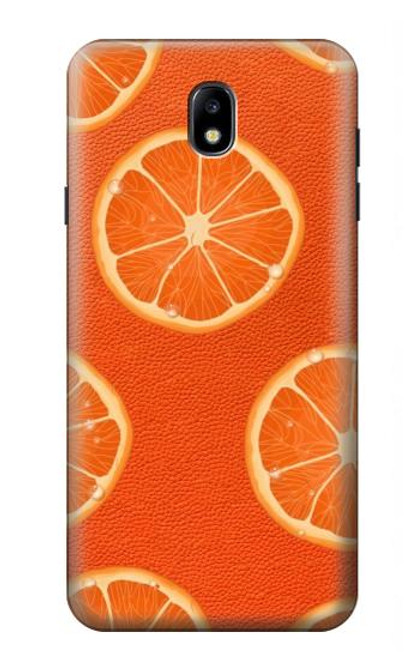 S3946 Motif orange sans couture Etui Coque Housse pour Samsung Galaxy J7 (2018), J7 Aero, J7 Top, J7 Aura, J7 Crown, J7 Refine, J7 Eon, J7 V 2nd Gen, J7 Star