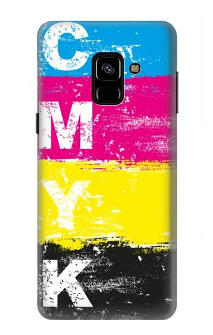 S3930 Clé jaune cyan magenta Etui Coque Housse pour Samsung Galaxy A8 (2018)