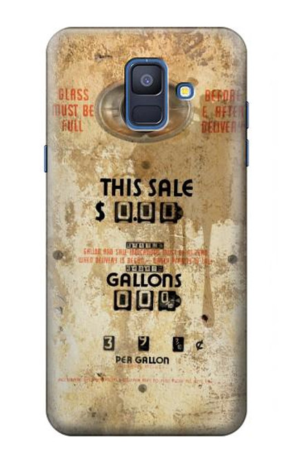 S3954 Pompe à essence vintage Etui Coque Housse pour Samsung Galaxy A6 (2018)