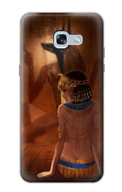 S3919 La reine égyptienne Cléopâtre Anubis Etui Coque Housse pour Samsung Galaxy A5 (2017)