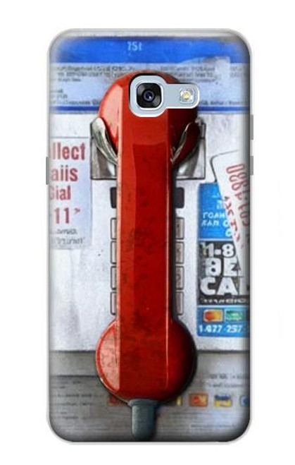 S3925 Collage Téléphone Public Vintage Etui Coque Housse pour Samsung Galaxy A5 (2017)