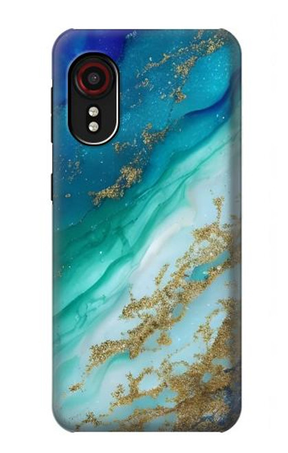 S3920 Couleur bleu océan abstrait émeraude mélangée Etui Coque Housse pour Samsung Galaxy Xcover 5