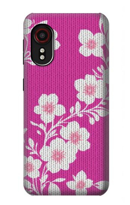 S3924 Fond rose fleur de cerisier Etui Coque Housse pour Samsung Galaxy Xcover 5