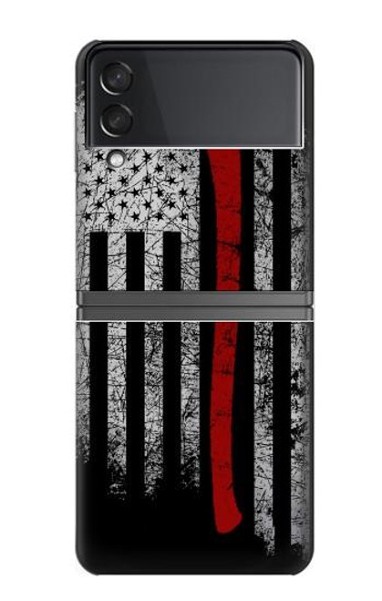 S3958 Drapeau de hache de pompier Etui Coque Housse pour Samsung Galaxy Z Flip 4