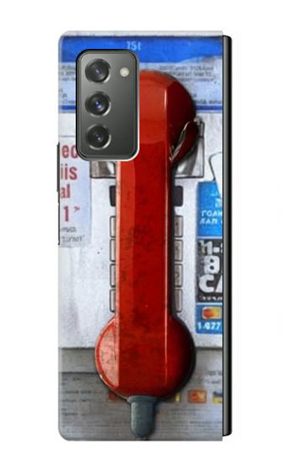 S3925 Collage Téléphone Public Vintage Etui Coque Housse pour Samsung Galaxy Z Fold2 5G