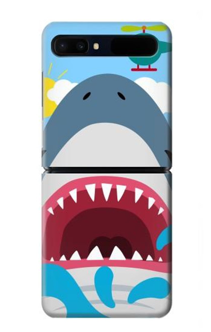 S3947 Caricature d'hélicoptère de requin Etui Coque Housse pour Samsung Galaxy Z Flip 5G