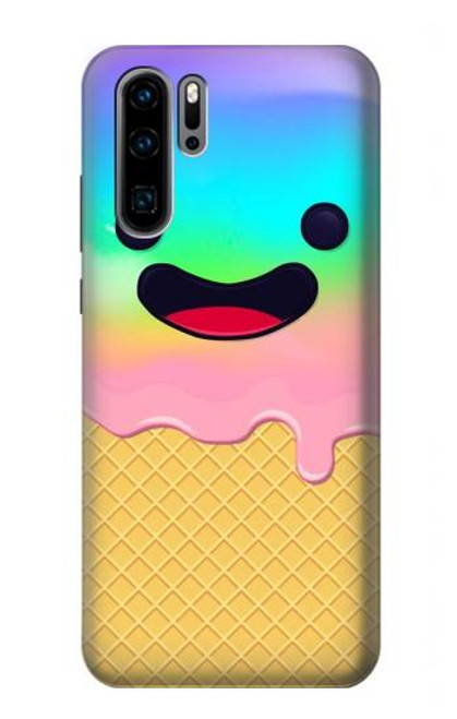 S3939 Sourire mignon de crème glacée Etui Coque Housse pour Huawei P30 Pro