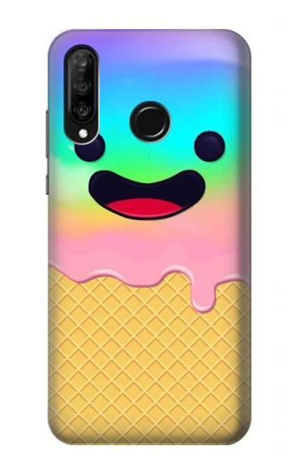 S3939 Sourire mignon de crème glacée Etui Coque Housse pour Huawei P30 lite