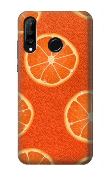 S3946 Motif orange sans couture Etui Coque Housse pour Huawei P30 lite