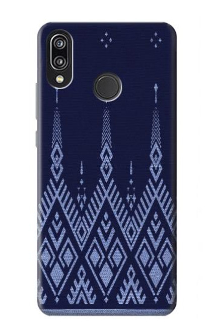 S3950 Motif textile thaïlandais bleu Etui Coque Housse pour Huawei P20 Lite