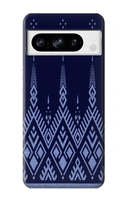 S3950 Motif textile thaïlandais bleu Etui Coque Housse pour Google Pixel 8 pro