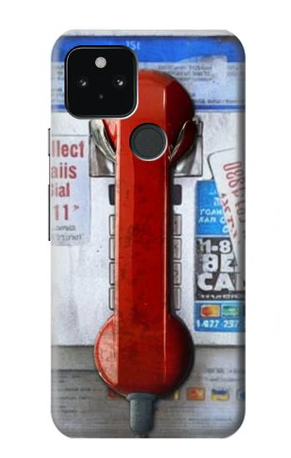 S3925 Collage Téléphone Public Vintage Etui Coque Housse pour Google Pixel 5