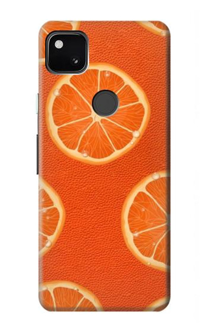S3946 Motif orange sans couture Etui Coque Housse pour Google Pixel 4a