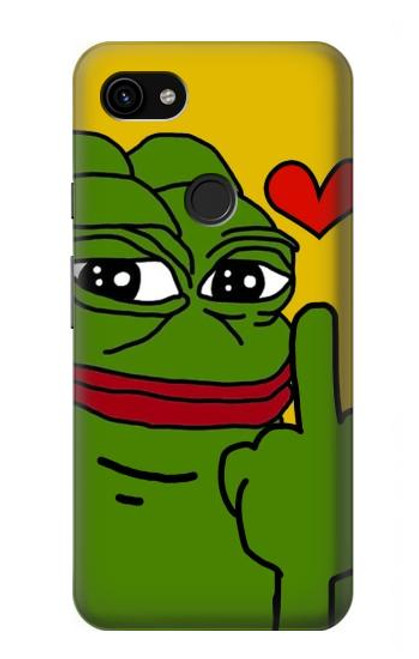 S3945 Pepe Love doigt du milieu Etui Coque Housse pour Google Pixel 3a XL