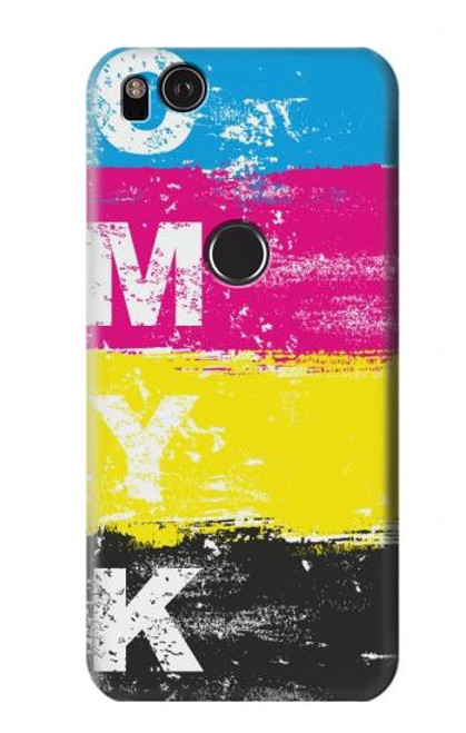 S3930 Clé jaune cyan magenta Etui Coque Housse pour Google Pixel 2