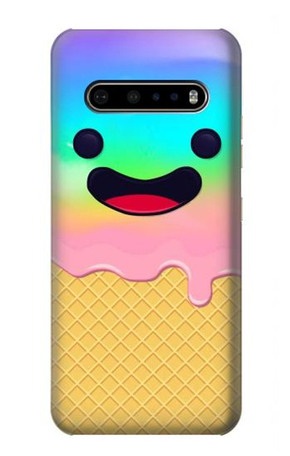 S3939 Sourire mignon de crème glacée Etui Coque Housse pour LG V60 ThinQ 5G