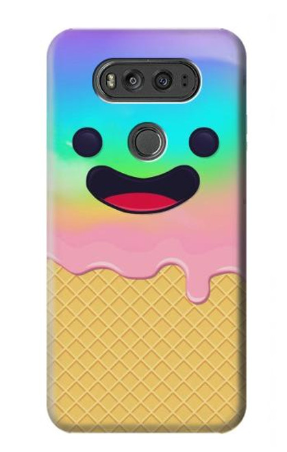 S3939 Sourire mignon de crème glacée Etui Coque Housse pour LG V20