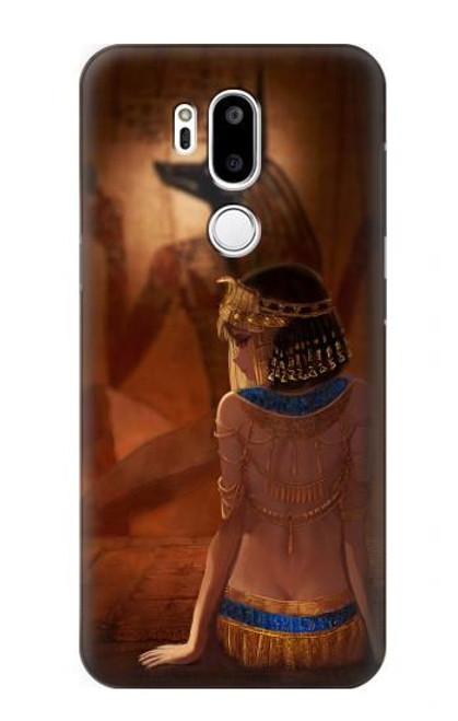 S3919 La reine égyptienne Cléopâtre Anubis Etui Coque Housse pour LG G7 ThinQ