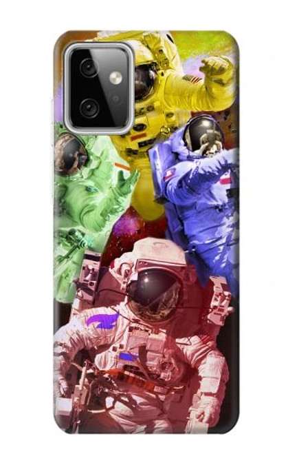 S3914 Galaxie colorée de costume d'astronaute de nébuleuse Etui Coque Housse pour Motorola Moto G Power (2023) 5G