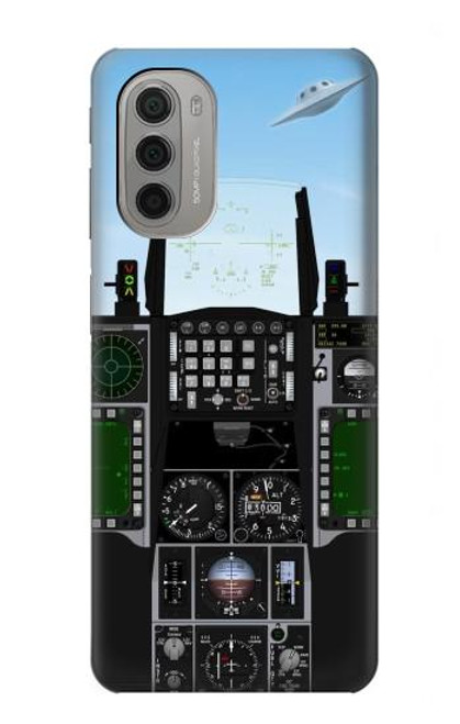 S3933 Avion de chasse OVNI Etui Coque Housse pour Motorola Moto G51 5G