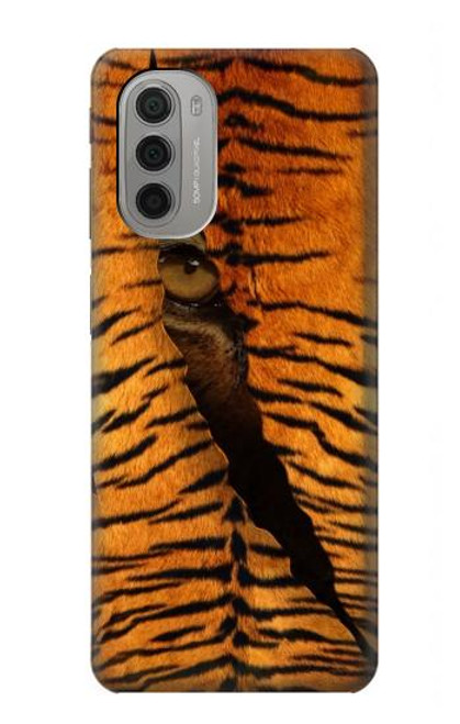 S3951 Marques de larme d'oeil de tigre Etui Coque Housse pour Motorola Moto G51 5G