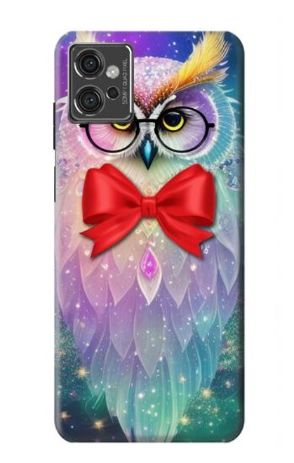 S3934 Hibou nerd fantastique Etui Coque Housse pour Motorola Moto G32