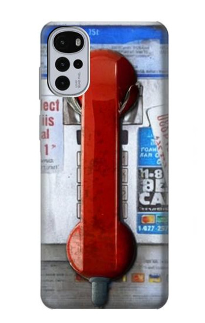 S3925 Collage Téléphone Public Vintage Etui Coque Housse pour Motorola Moto G22