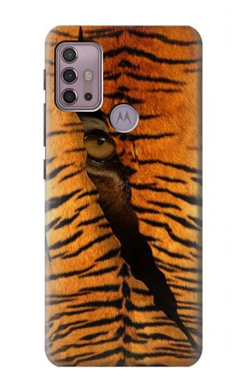 S3951 Marques de larme d'oeil de tigre Etui Coque Housse pour Motorola Moto G30, G20, G10