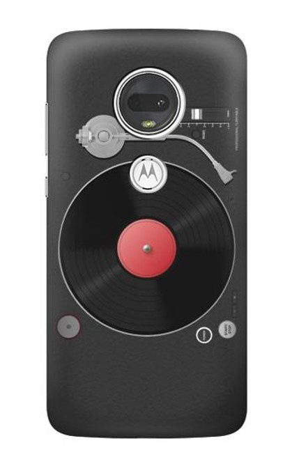 S3952 Graphique de tourne-disque vinyle tourne-disque Etui Coque Housse pour Motorola Moto G7, Moto G7 Plus
