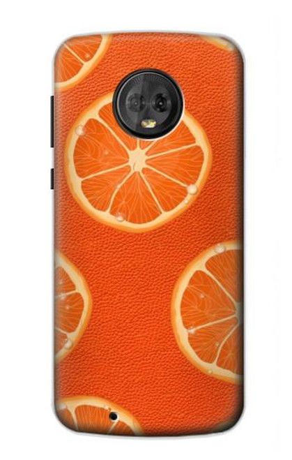 S3946 Motif orange sans couture Etui Coque Housse pour Motorola Moto G6