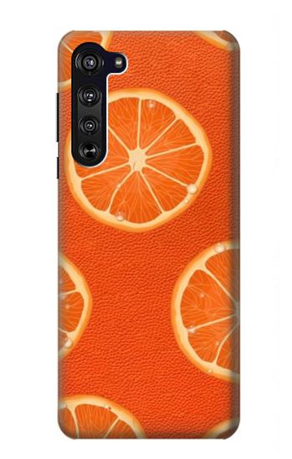 S3946 Motif orange sans couture Etui Coque Housse pour Motorola Edge