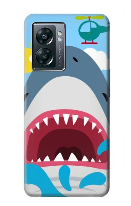 S3947 Caricature d'hélicoptère de requin Etui Coque Housse pour OnePlus Nord N300