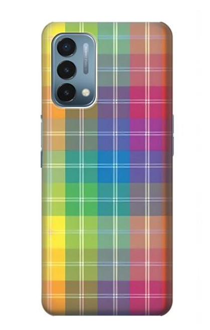 S3942 Tartan à carreaux arc-en-ciel LGBTQ Etui Coque Housse pour OnePlus Nord N200 5G