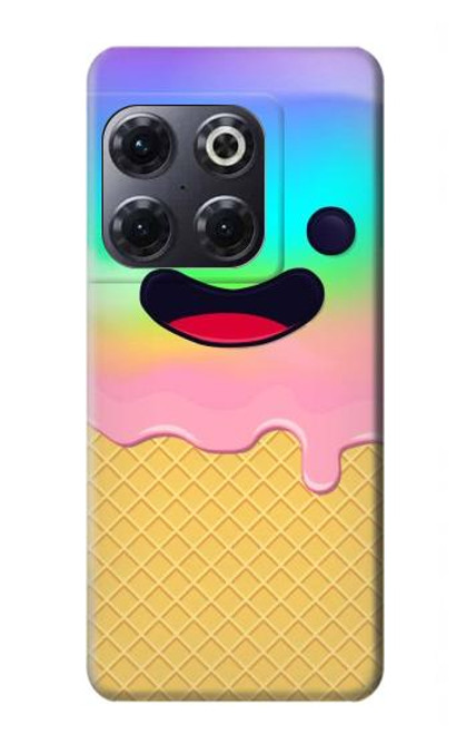 S3939 Sourire mignon de crème glacée Etui Coque Housse pour OnePlus 10T