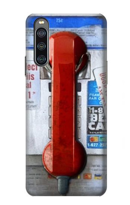 S3925 Collage Téléphone Public Vintage Etui Coque Housse pour Sony Xperia 10 IV