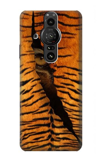 S3951 Marques de larme d'oeil de tigre Etui Coque Housse pour Sony Xperia Pro-I