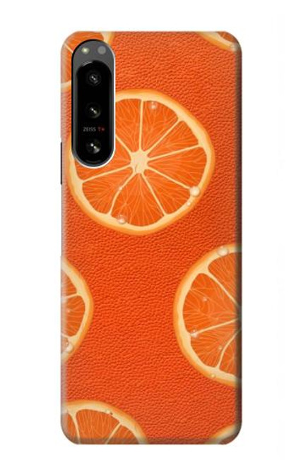 S3946 Motif orange sans couture Etui Coque Housse pour Sony Xperia 5 IV
