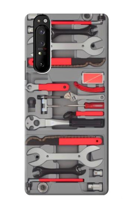 S3921 Outil de réparation de vélo Peinture graphique Etui Coque Housse pour Sony Xperia 1 III