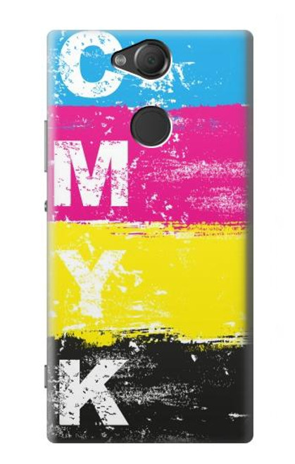 S3930 Clé jaune cyan magenta Etui Coque Housse pour Sony Xperia XA2