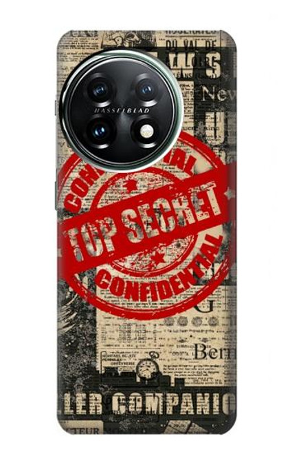 S3937 Texte Top Secret Art Vintage Etui Coque Housse pour OnePlus 11