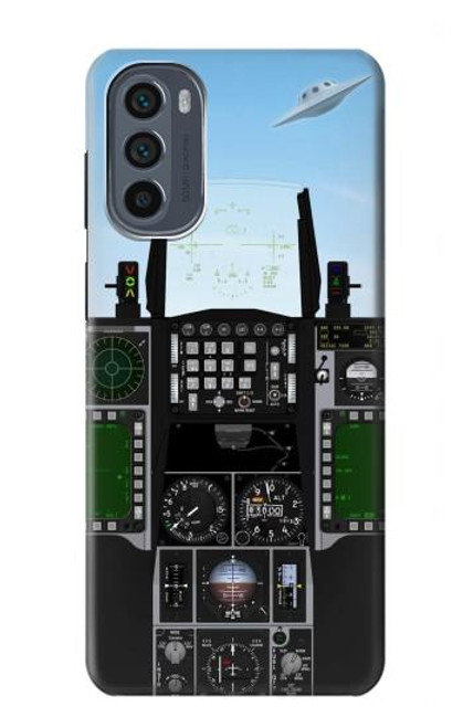 S3933 Avion de chasse OVNI Etui Coque Housse pour Motorola Moto G62 5G