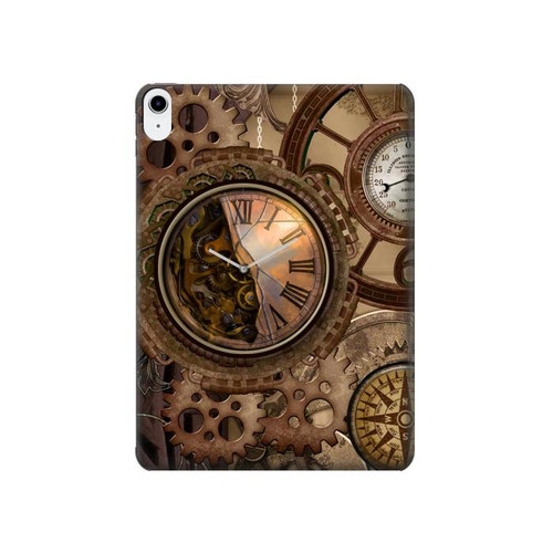 S3927 Boussole Horloge Gage Steampunk Etui Coque Housse pour iPad 10.9 (2022)