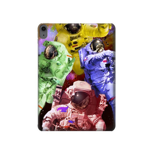 S3914 Galaxie colorée de costume d'astronaute de nébuleuse Etui Coque Housse pour iPad Air (2020, 2022), Air 11 (2024,2025,2026), Pro 11 (2022)