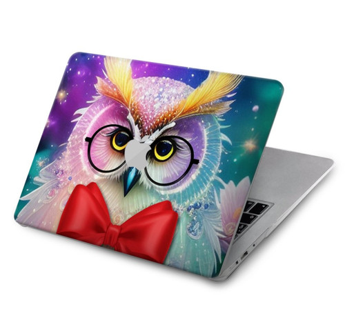S3934 Hibou nerd fantastique Etui Coque Housse pour MacBook Air 13″ - A1369, A1466